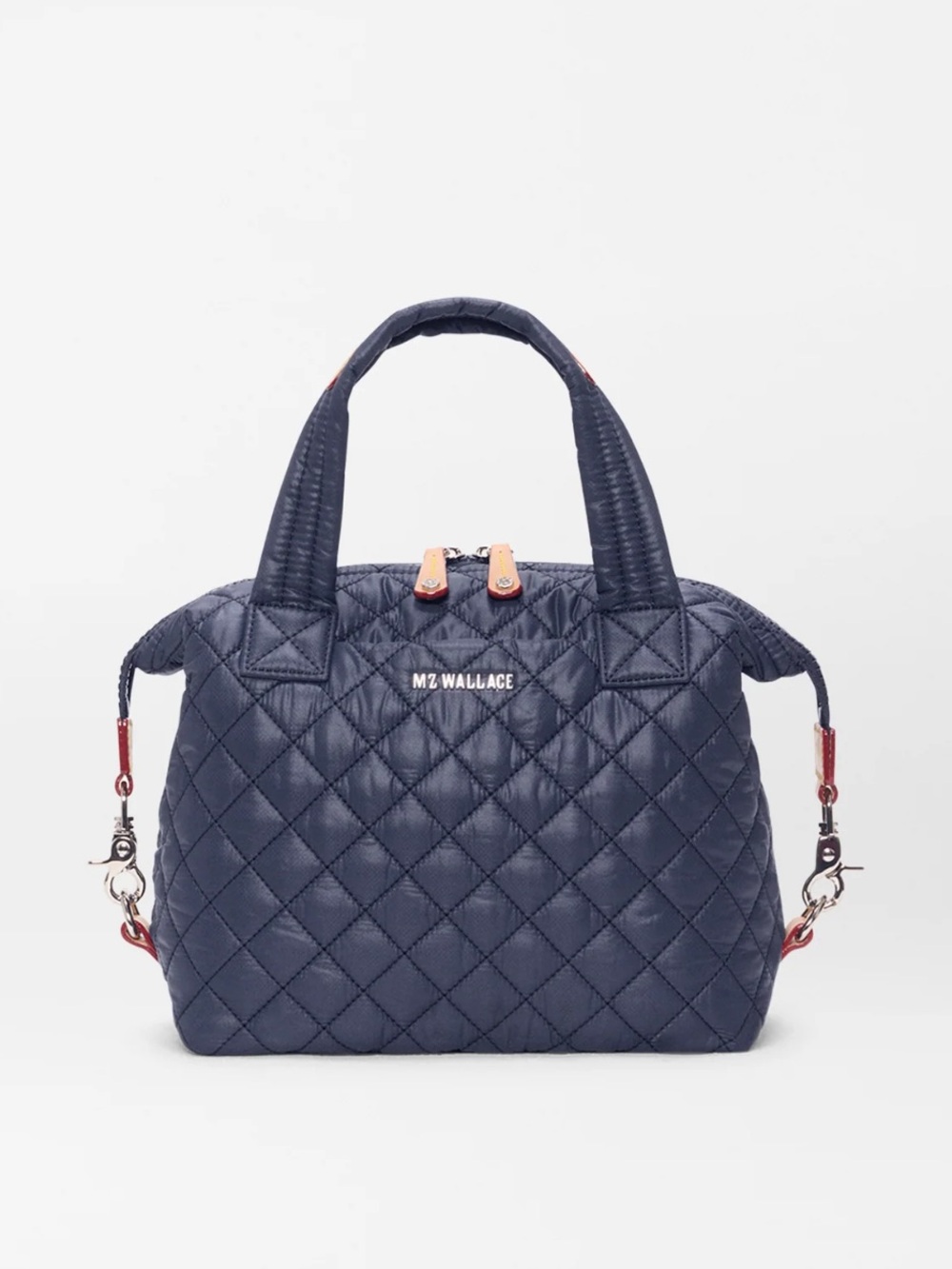 MZ Wallace Navy Quilted Small Sutton Deluxe Bag